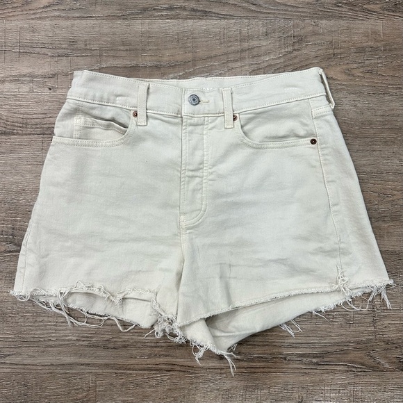 Old Navy Beige Sky High A Line Jean Shorts - Picture 1 of 5